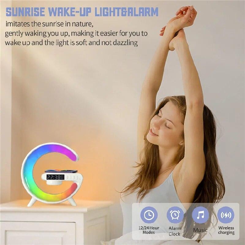Multifunctional Mini Speaker: Wireless Charging, RGB Night Light, Super Snazzy!