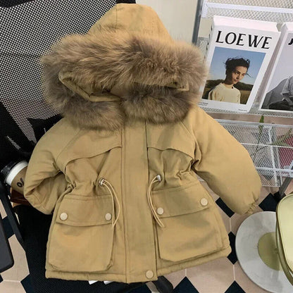 Winter Girl Jackets Baby Jacket Kids Thickened Parkas Children Girls Coat