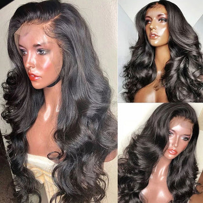 360 Lace Front Human Hair Wigs Body Lace Frontal Wig Brazilian Wave Black Women