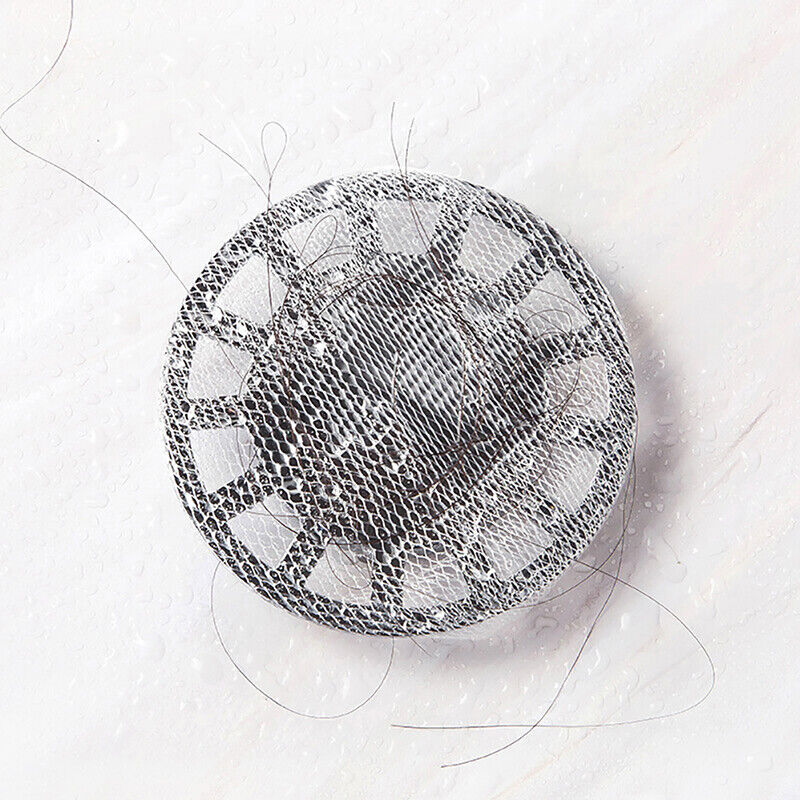 100pcs Bathroom Shower Drain Cover Net Bag Hair Prevent Filter Sink Strainers~