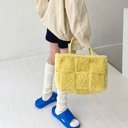 Bags Women Brands Woven Handbags Winter Shoulder Bags