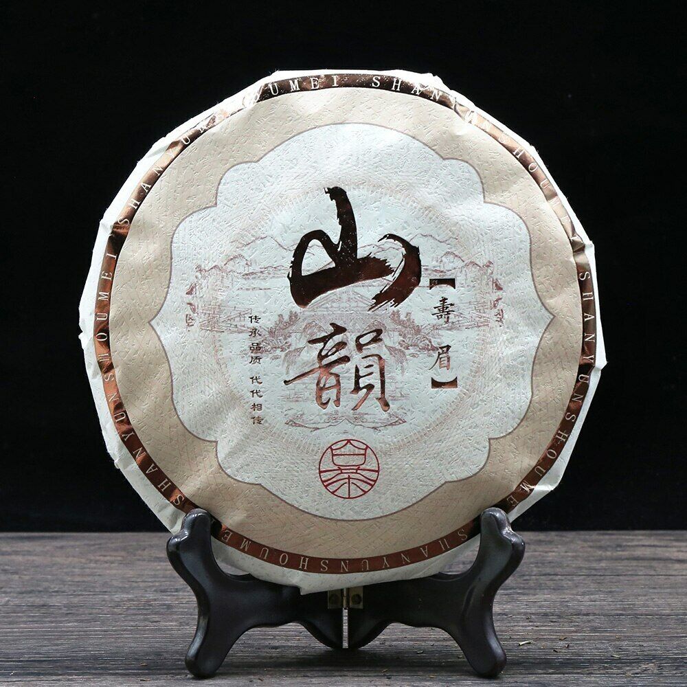 China Shou Mei Bai Cha Tea Leaf Cake Fujian Old Tree Fuding White Tea 340g