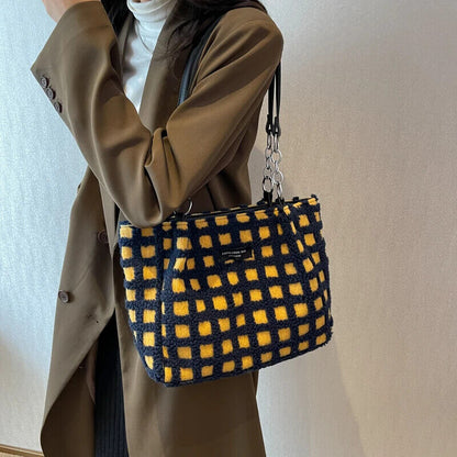Shoulder Side Bag Women Big Zipper Cloth Hand Tote Bags Handbags Purse