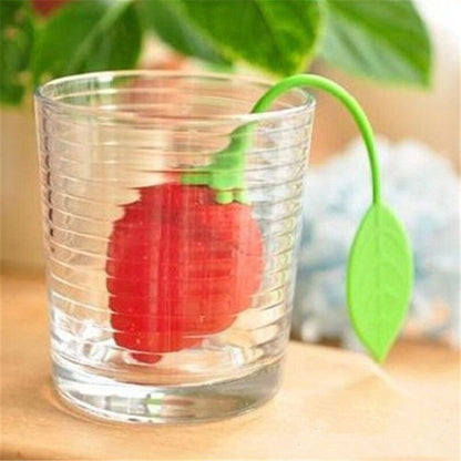 Food-grade Silicone Strawberry Design Tea Leaf Strainer Infuser Filter Tools DIY