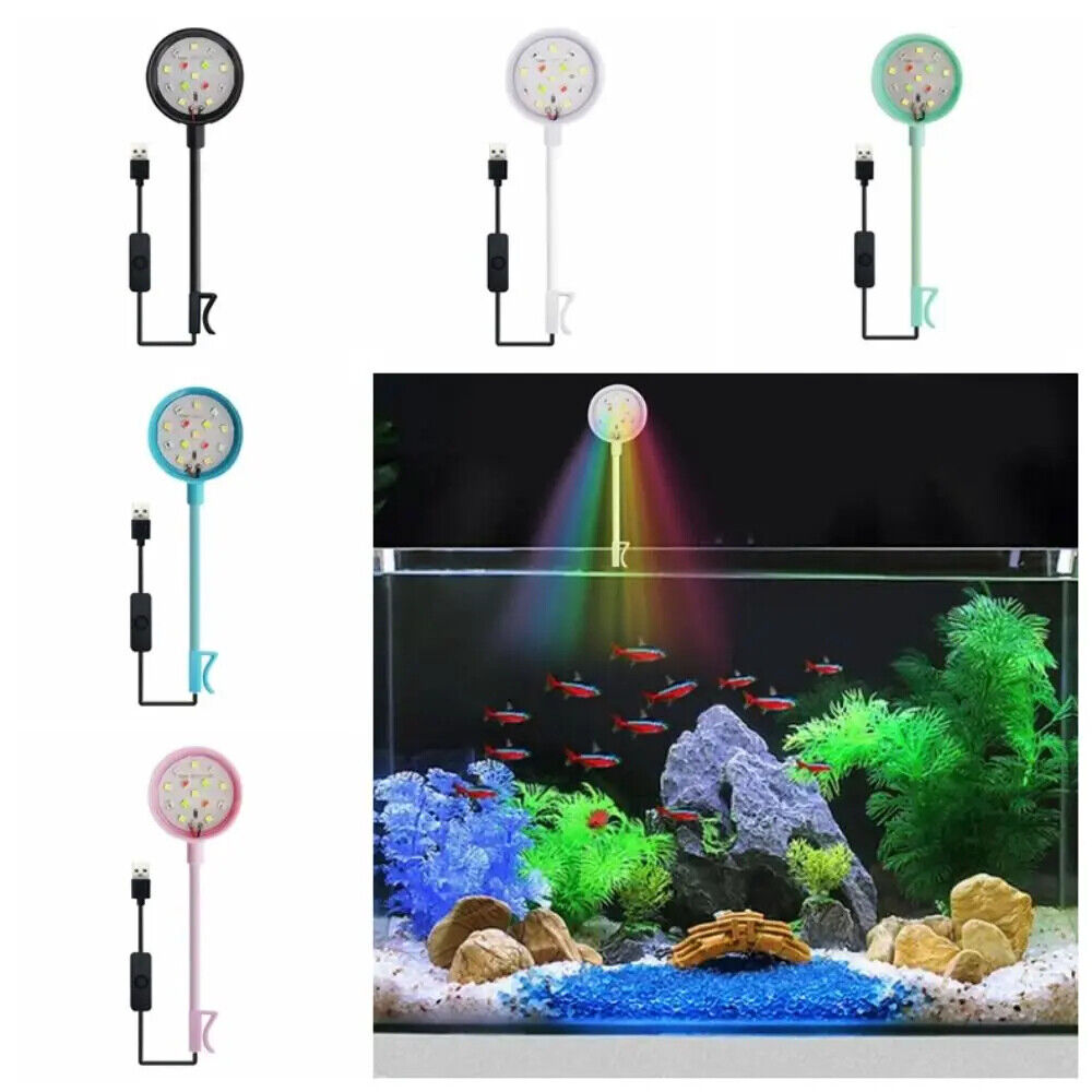Aquarium Mini Lamps USB-Plug LED Fishbowls Landscaping Fish Tank Colorful Lights