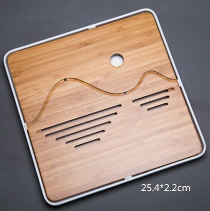 Kung Fu Natural Wood Bamboo Tray Traditional Chinese Bamboo Tea Room Board Table