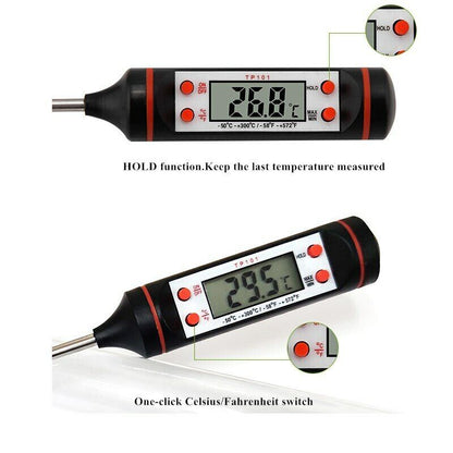 Handy Water Temp Gauges Food Thermometer Digital Display Temperature Sensors