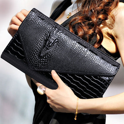 women Chain bag handbag cluth faux Leather Evening Shoulder Bag