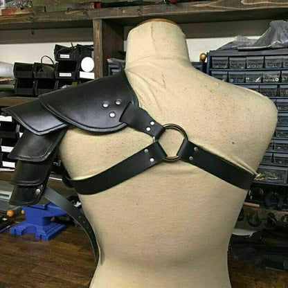 Steampunk Medieval Pauldrons Leather Rivet Warrior Shoulder Armor Party Props ##