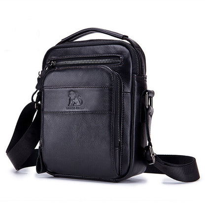 100% Genuine Leather Men's Messenger/Shoulder Bag 8" Handbags Crossbody Bags