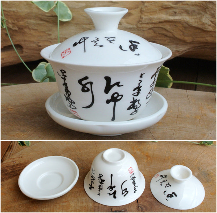 8cm Cover Tea Bowl Cover Flying Saucer Cover Blue and White China Cup Set