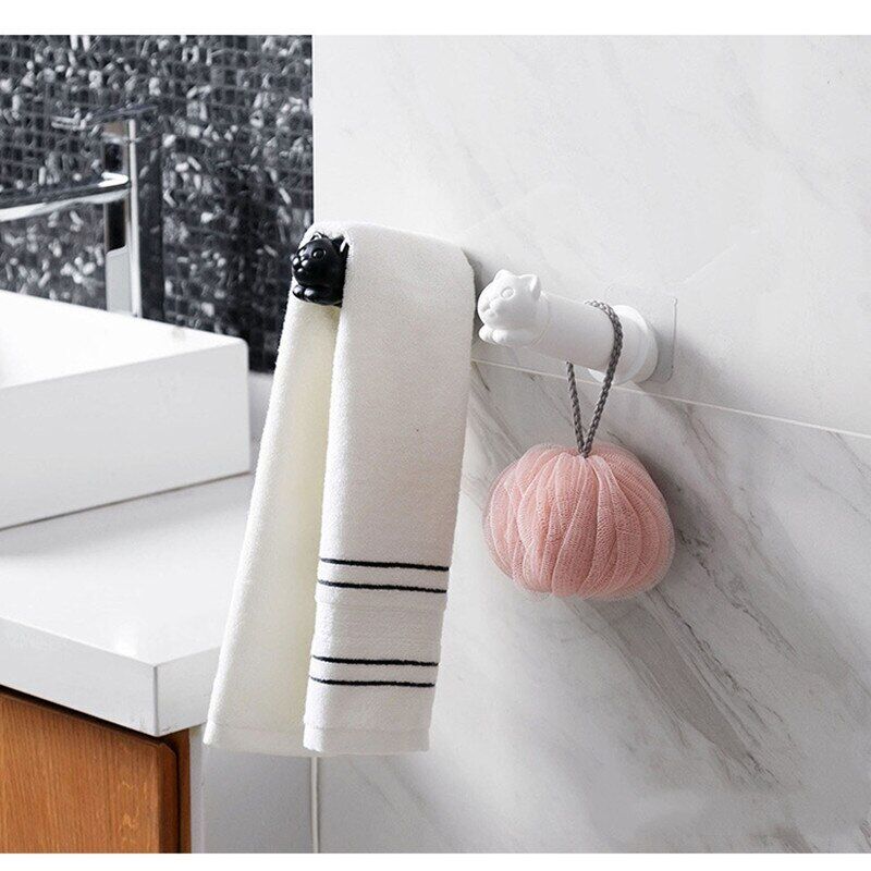 Toilet Paper Holder PP Cat Kitten Wall Hanging Tissue Roll Towel Hanger 16x5.5cm