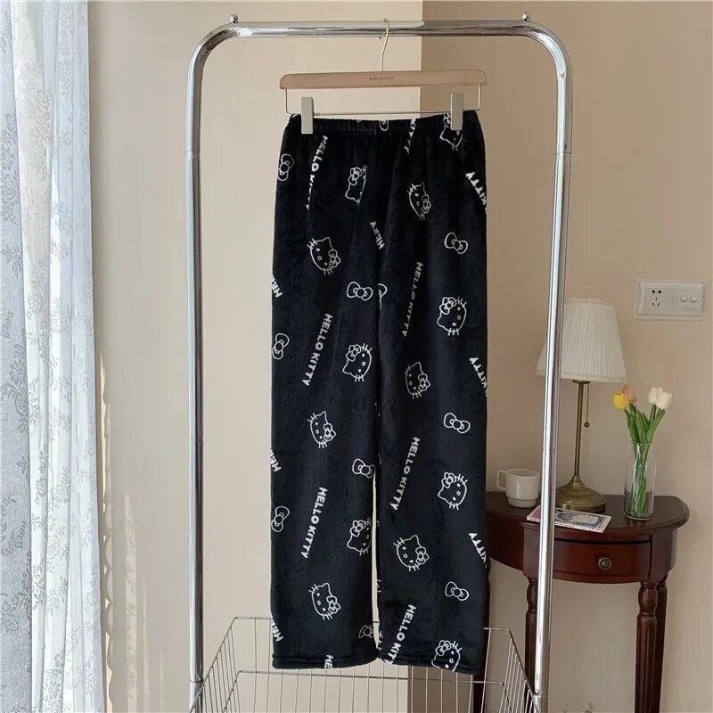 Hello Kitty Plush Pajama Pants Loungewear Pants Y2K Vibes New
