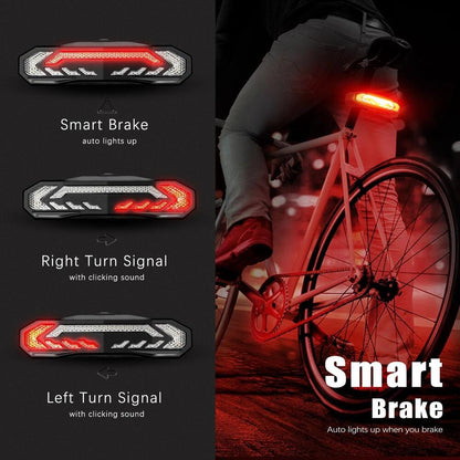 Bike Cargo Rack Tail Light with Turn Signals and Brake Light Wireless Bike