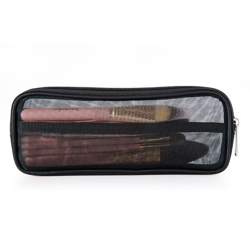 Makeup Brush Travel Case Cosmetic Toiletry Bag Organizer Mesh Kit Pouch