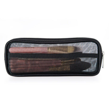 Makeup Brush Travel Case Cosmetic Toiletry Bag Organizer Mesh Kit Pouch