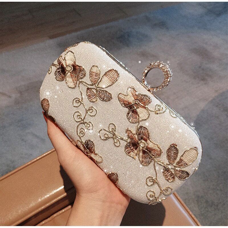 Handbags Women Bags Embroidery Women Evening Bag Wedding Bridal Shoulder Bag
