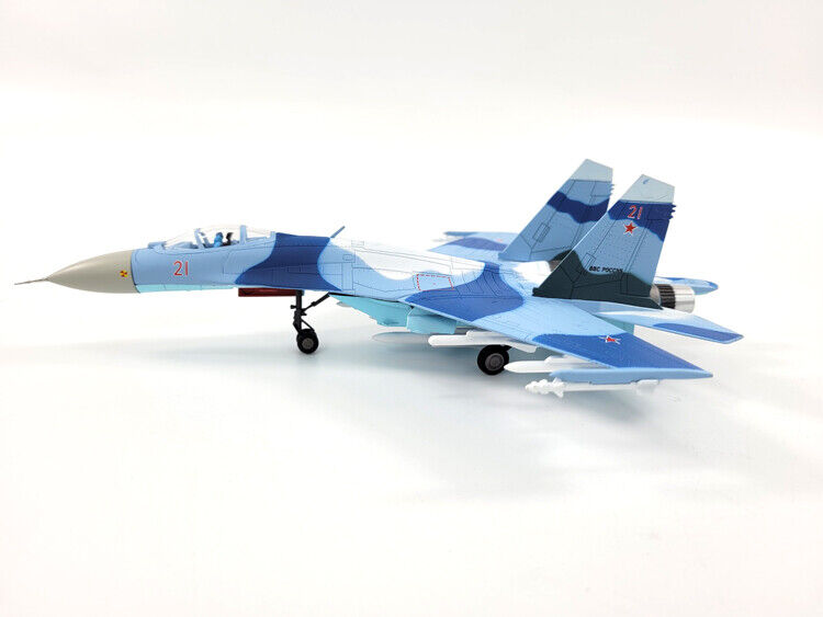 New 1/100 Russian Sukhoi Su-27 Flanker Fighter Aircraft Die-cast Metal Model