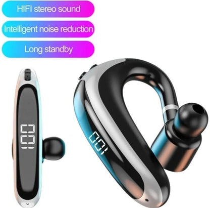 Wireless Bluetooth 5.2 Earpiece Headset Driving Trucker Earbuds Led Battery US*