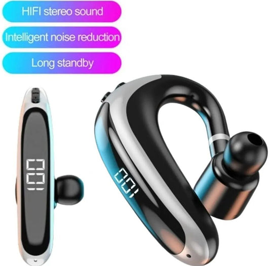 Wireless Bluetooth 5.2 Earpiece Headset Driving Trucker Earbuds Led Battery US*