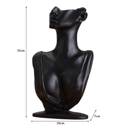 Jewelry Display Necklace Holders Resin Mannequin Organizer Bust Stands 20x7x32cm