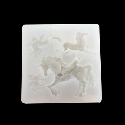Big Unicorn Horse Silicone Mold 5x7cm Resin Liquid DIY Jewelry Charm Making Tool