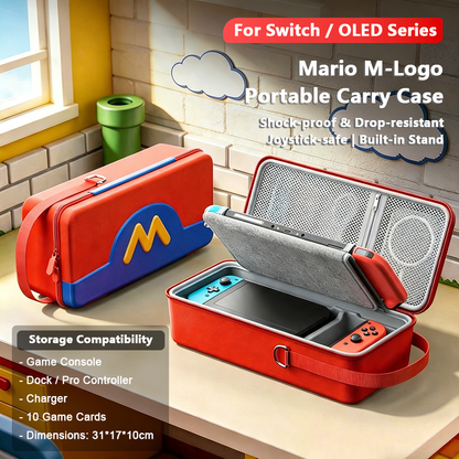 Mario Limited‑Edition Hard‑Shell Carrying Case for Nintendo Switch 2/Switch/OLED