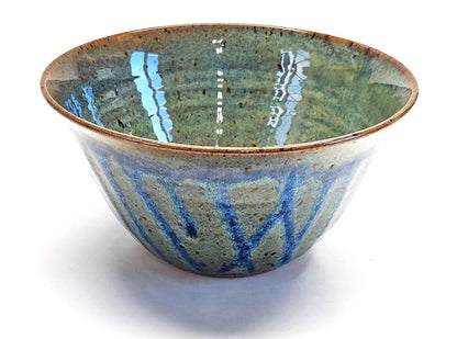 Handmade Ceramic Cereal Bowl with Floating Blue and Sapphire Glazes Home Decor