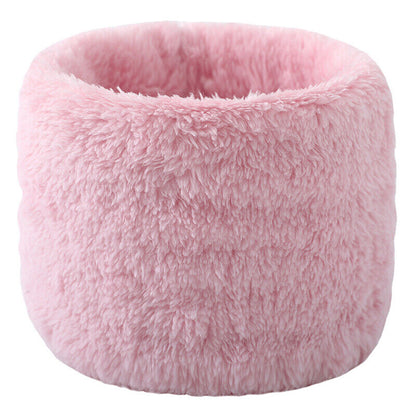 Unisex Winter Warm Plush Ring Scarf Faux Rabbit Fur Headband Collar Bandana