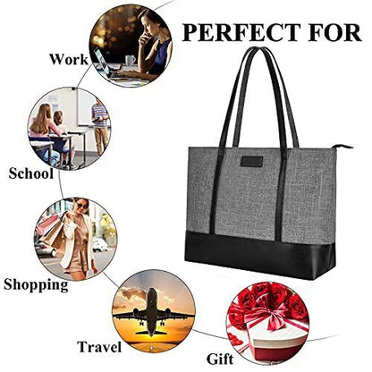 Laptop Tote Bag,Fits 15.6 Inch Laptop,Womens 15.6-inch, A-15.6 Inch-gray
