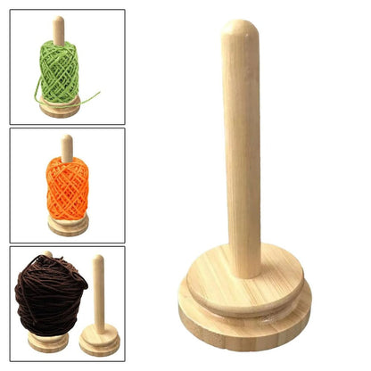 Yarn Ball Holder Wood Paper Towel Ribbon Knitting Organizer Accessory 18x10x10cm