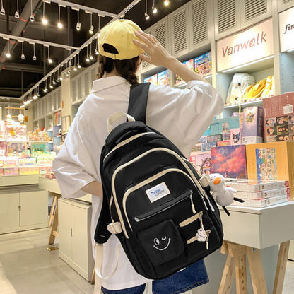Women Men Nylon Backpack Shoulder Bag Laptop Large Travel School Bags Student