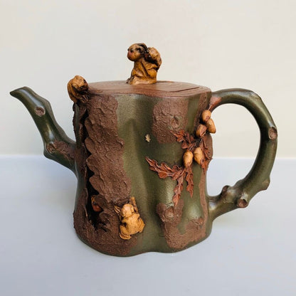 Chinese Yixing Zisha Clay Handmade Exquisite Teapot （五代封侯壶 底款：蒋蓉）