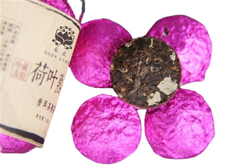 Pu-erh Tuo Cha Small Can Ripe Tea 100g China Yunnan Puer Tea Lotus Leaf-