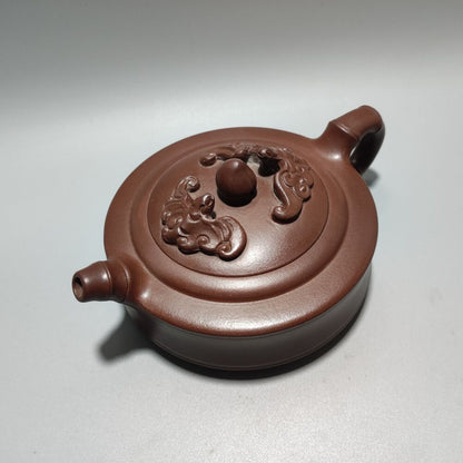 Vintage Chinese Yixing Purple Clay Teapot Zisha Ceremony Collection Calligraphy