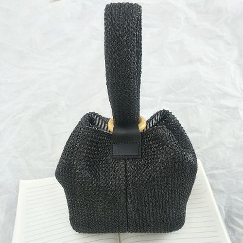 Straw Bag Beach Pouch Crossbody Handbag Vintage Handmade Knitted Shoulder Bags