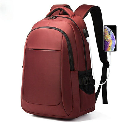 15.6 Inch Laptop Waterproof Backpacks USB Charging School Bag Men Travel Bag