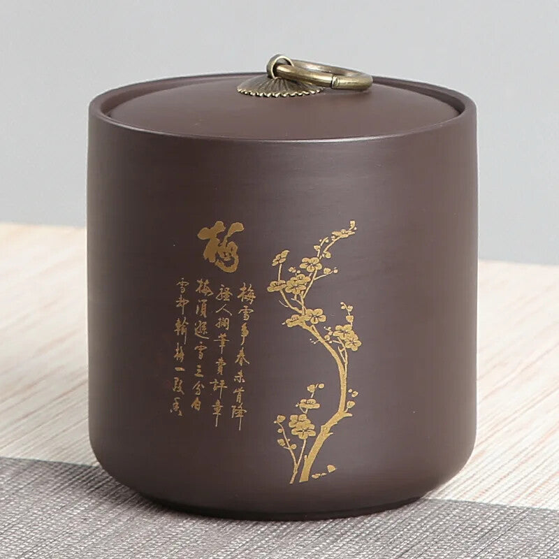 Purple Clay Tea Tin Sealed Pot Tea Container Yixing Zisha ware Storage Tea