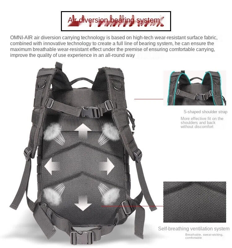 25L/50L Army Military Tactical Backpack Hiking Backpacks Bags Men Backpack