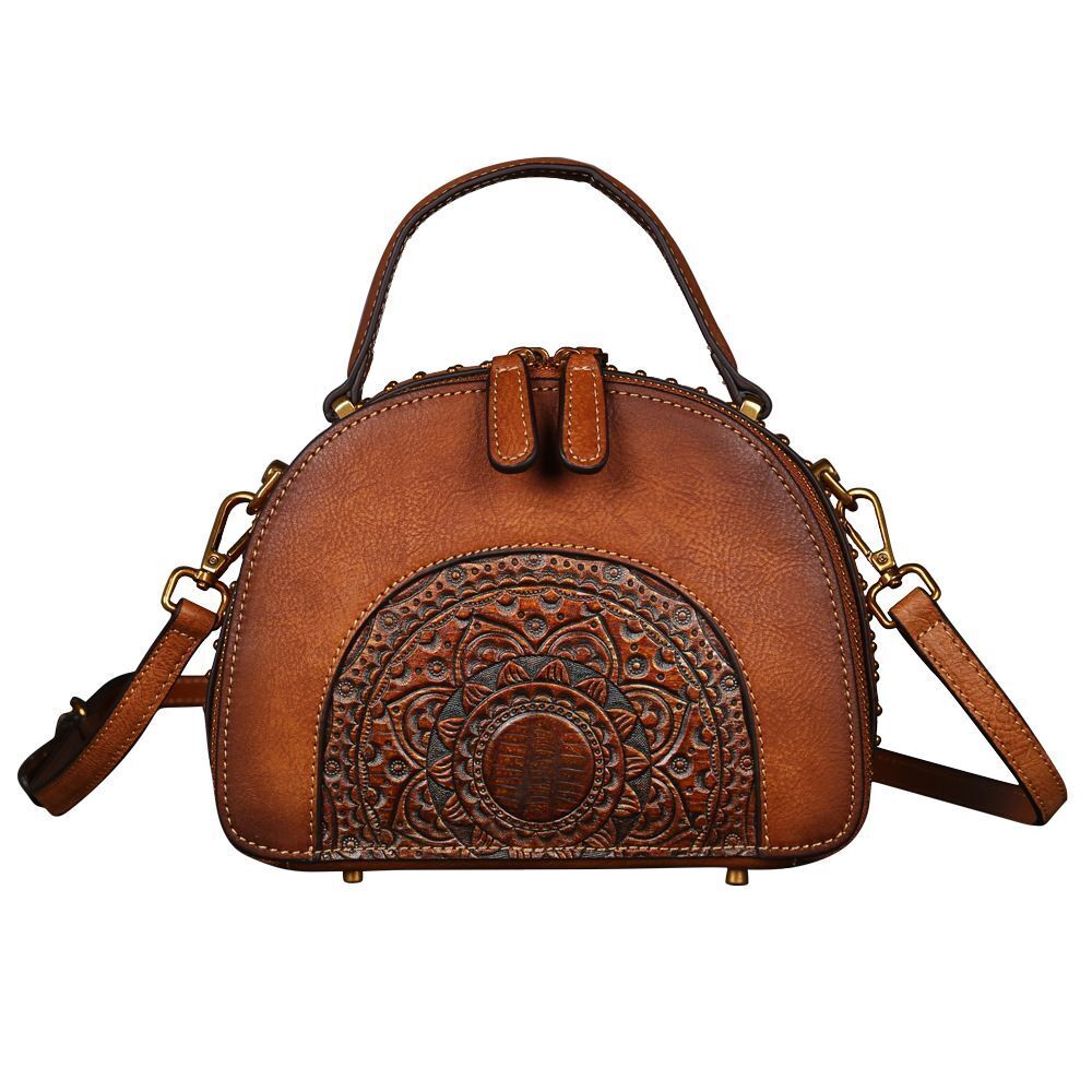 Handbag Genuine Leather Shoulder Bag First Layer Cowhide Diagonal Bags Polyester