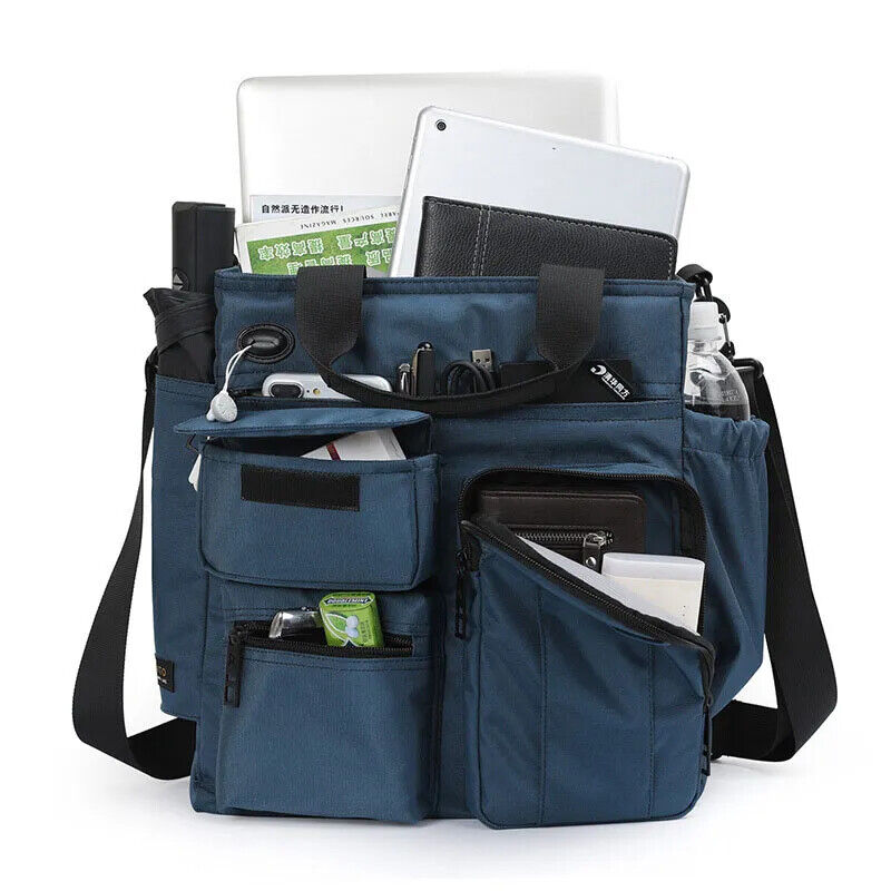 Men Bag Hole Shoulder Crossbody Bag Oxford Travel Handbag Storage Bags