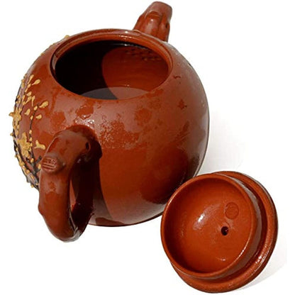 Teapot 9.5oz Chinese Yixing Clay Genuine Zisha Infuser for Loose Tea Kettle Red