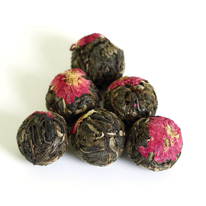 HELLOYOUNG Red Rose Flower Yunnan Bulang Pu'er Puerh Tea Raw Ball Tuo