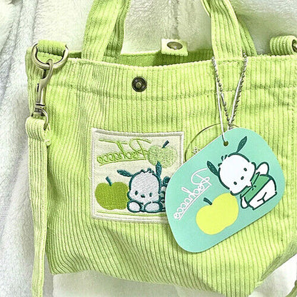 Pochacco Autumn Winter Plush Bag Anime Large Capacity Handbag Tote Girls Gifts
