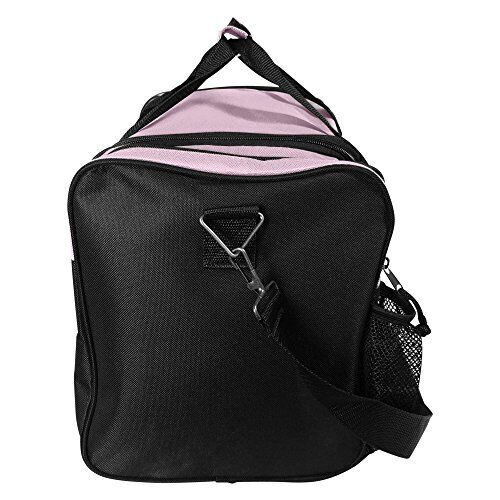 DALIX 17" Duffle Travel Bag with Front Mesh Pockets in Pink Medium,