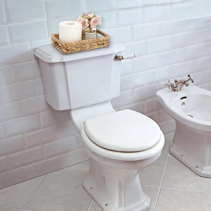 Rustic Water Hyacinth Bathroom Tray Counter Wicker Organizer Bahtroom Decoratian