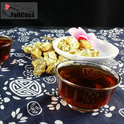 2009 yr Ripe Puer Chagao Gold Tin Foil Packing Shu Puerh Resin Tea Cream