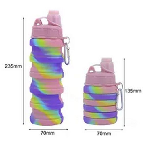 500ml Silicone WaterBottle Leakproof Portable Sport Kettle Foldable Water Bottle