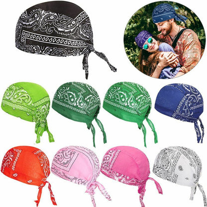 Quick Dry Cotton Hat Elastic Adjustable Cap Outdoor Sport Bandana Cycling Scarve