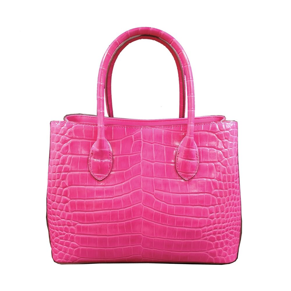 Top Cowhide Nile Crocodile Embossed Handbag, Women's Luxury Evening Shoulder Bag